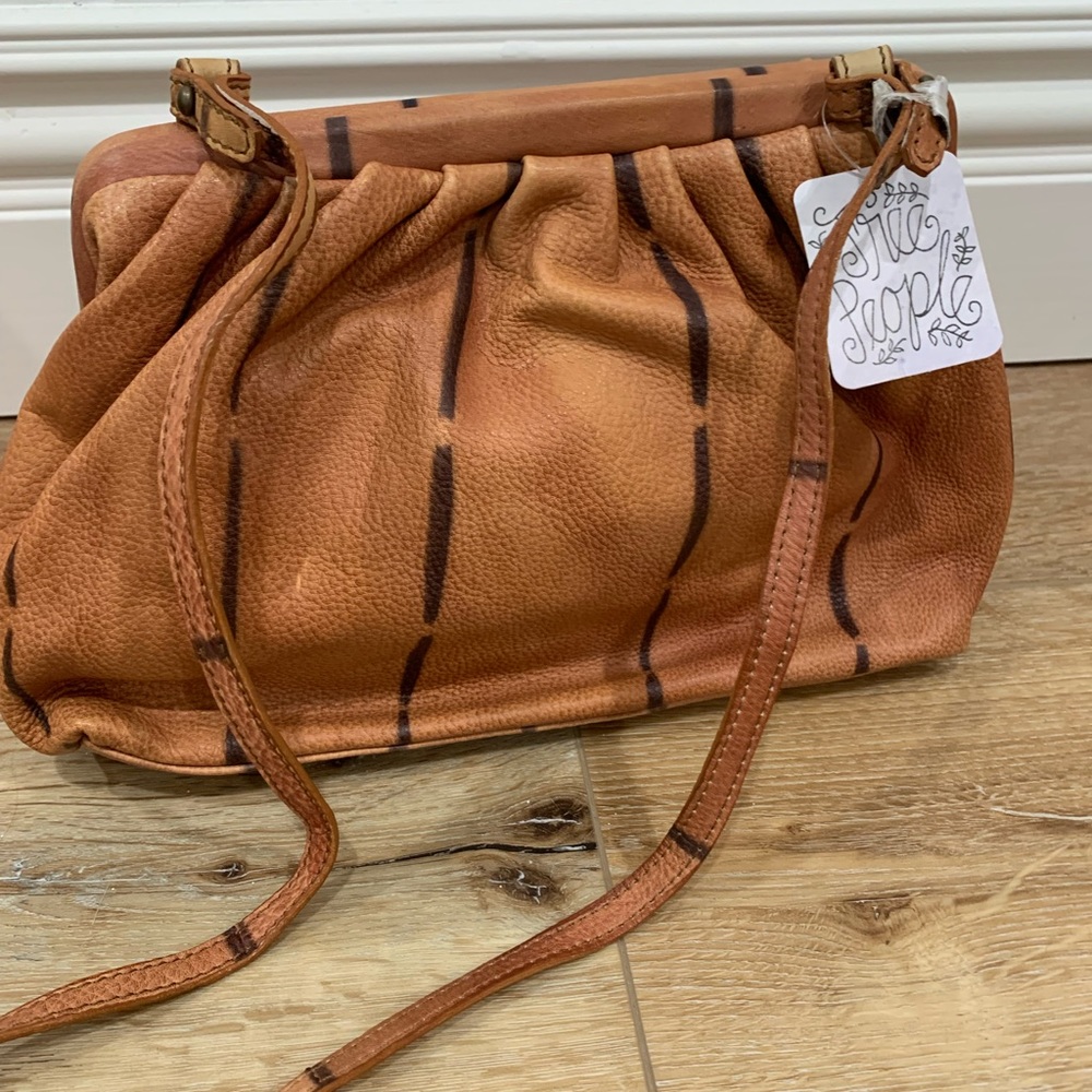 Nwt free people brown clutch